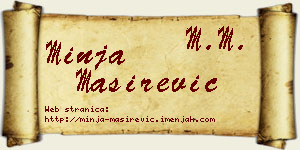 Minja Maširević vizit kartica